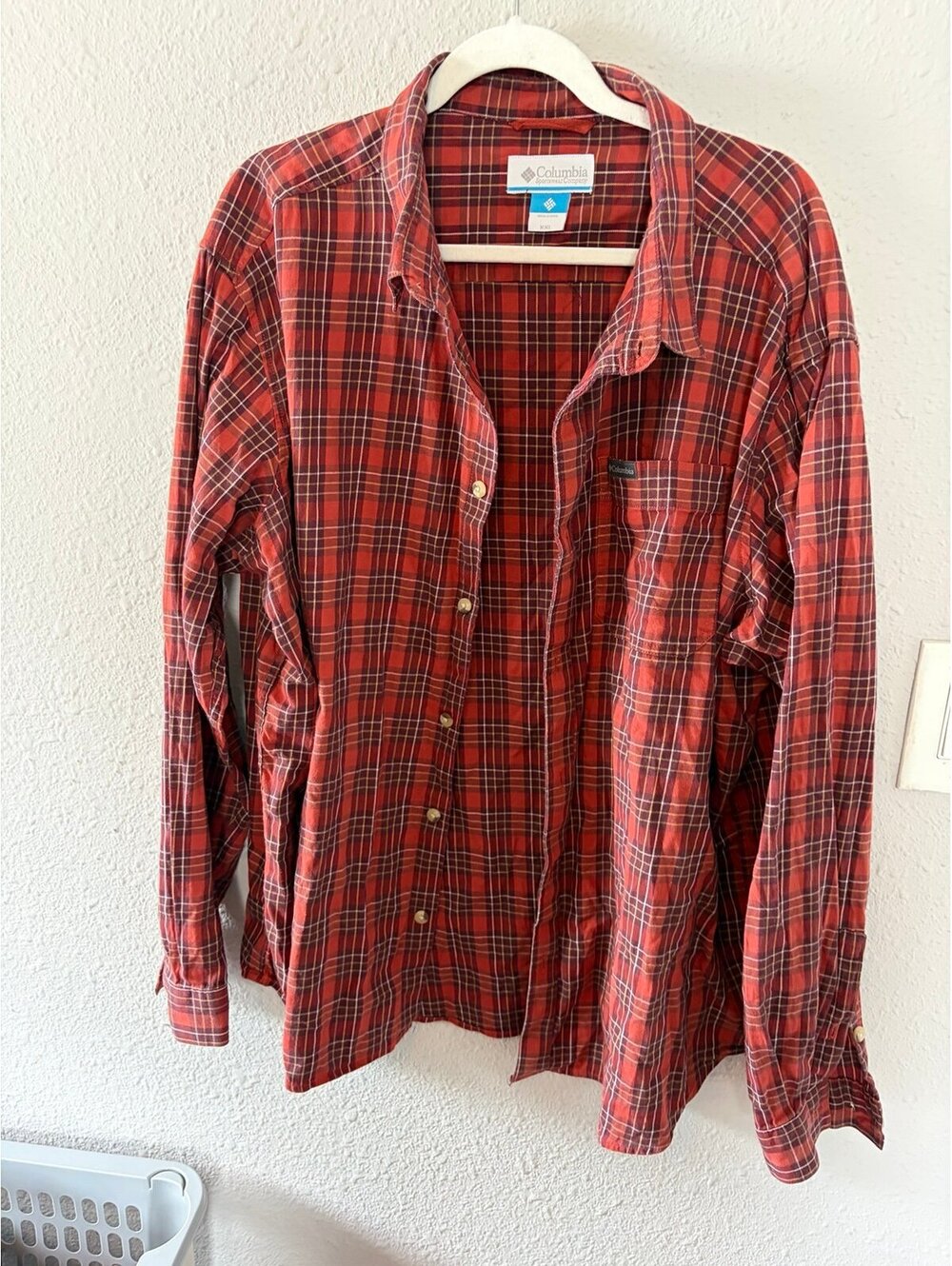 Men's Columbia flannel size XXL red